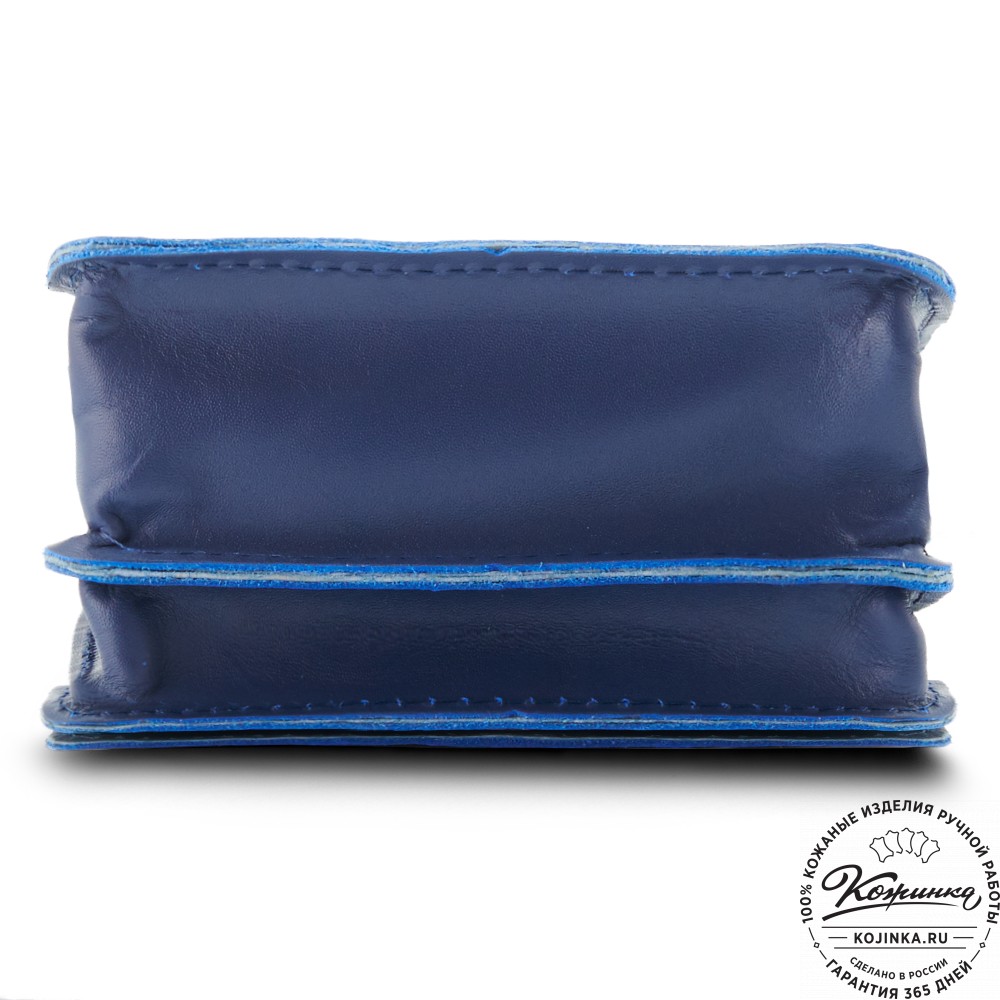 Мужская кожаная сумка "Робин" (синий)